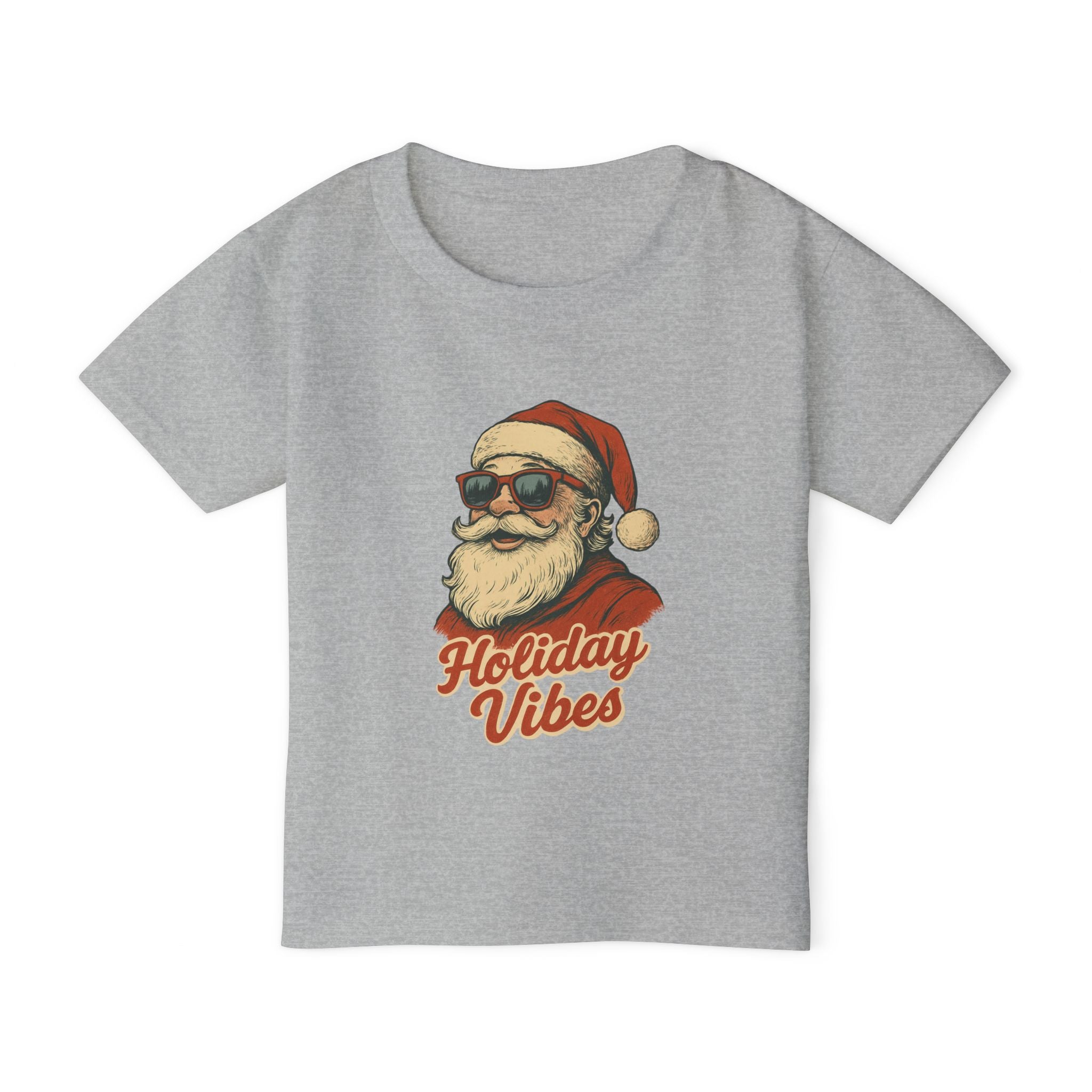 'Holiday Vibes' Santa Toddler Tee