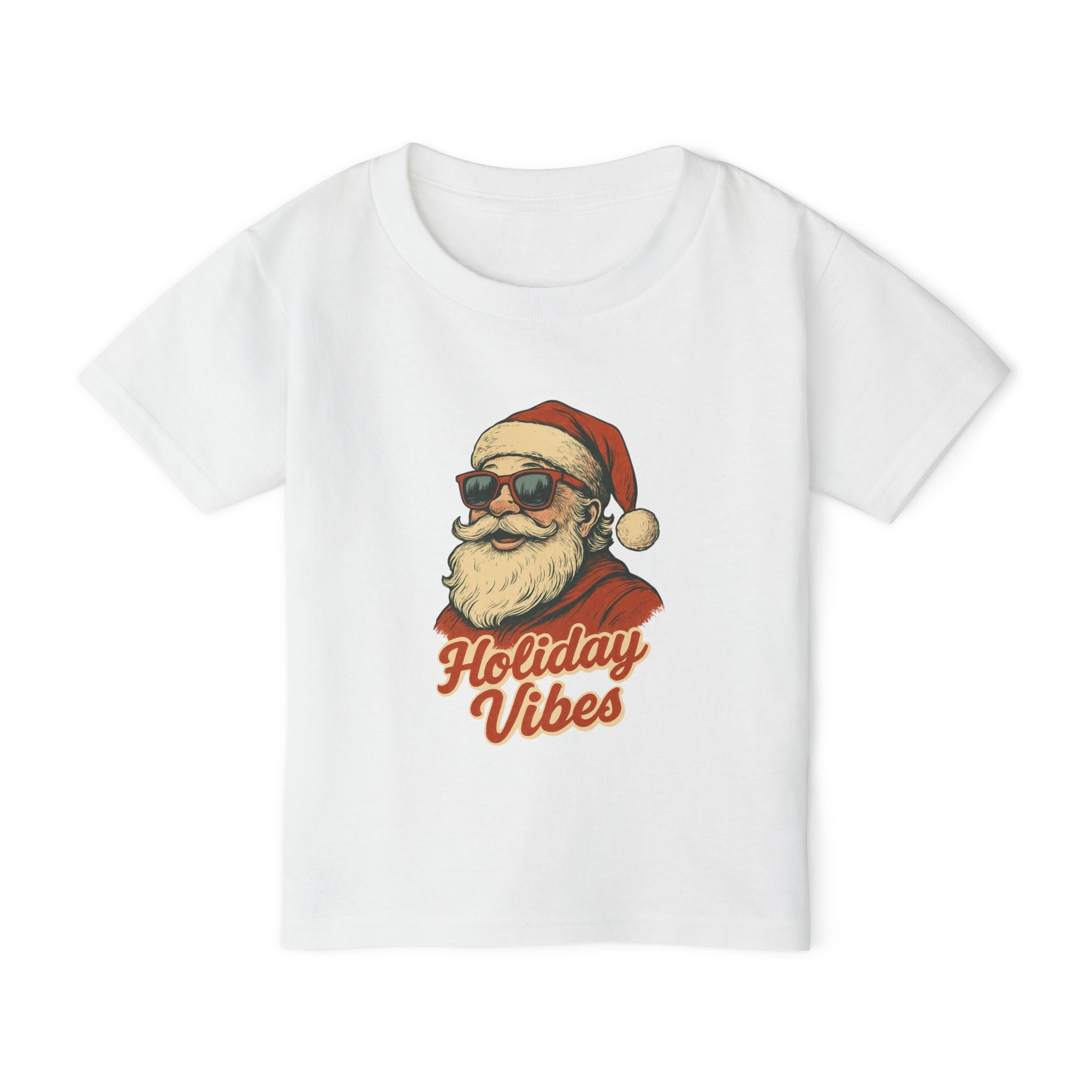 'Holiday Vibes' Santa Toddler Tee
