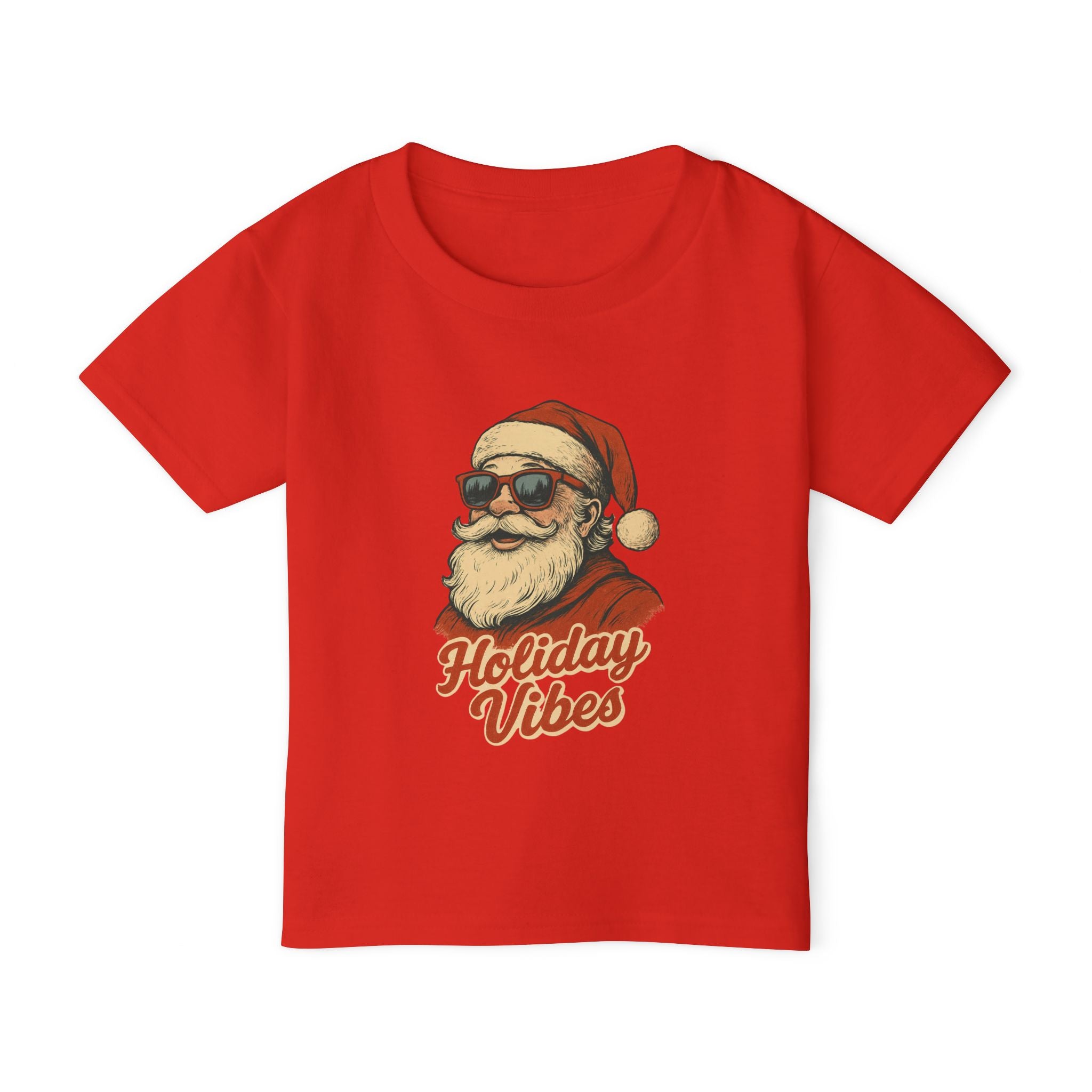 'Holiday Vibes' Santa Toddler Tee