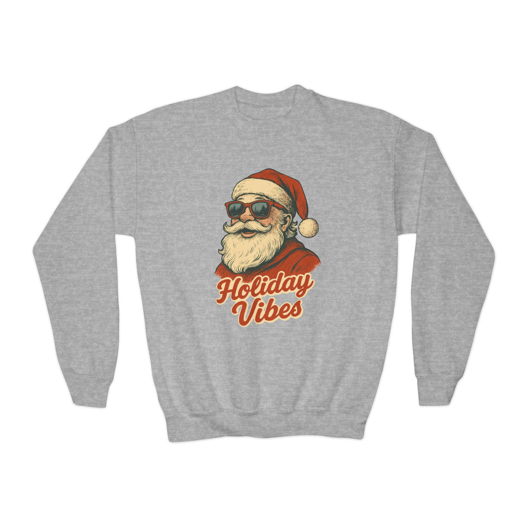 'Holiday Vibes' Santa Youth Sweatshirt