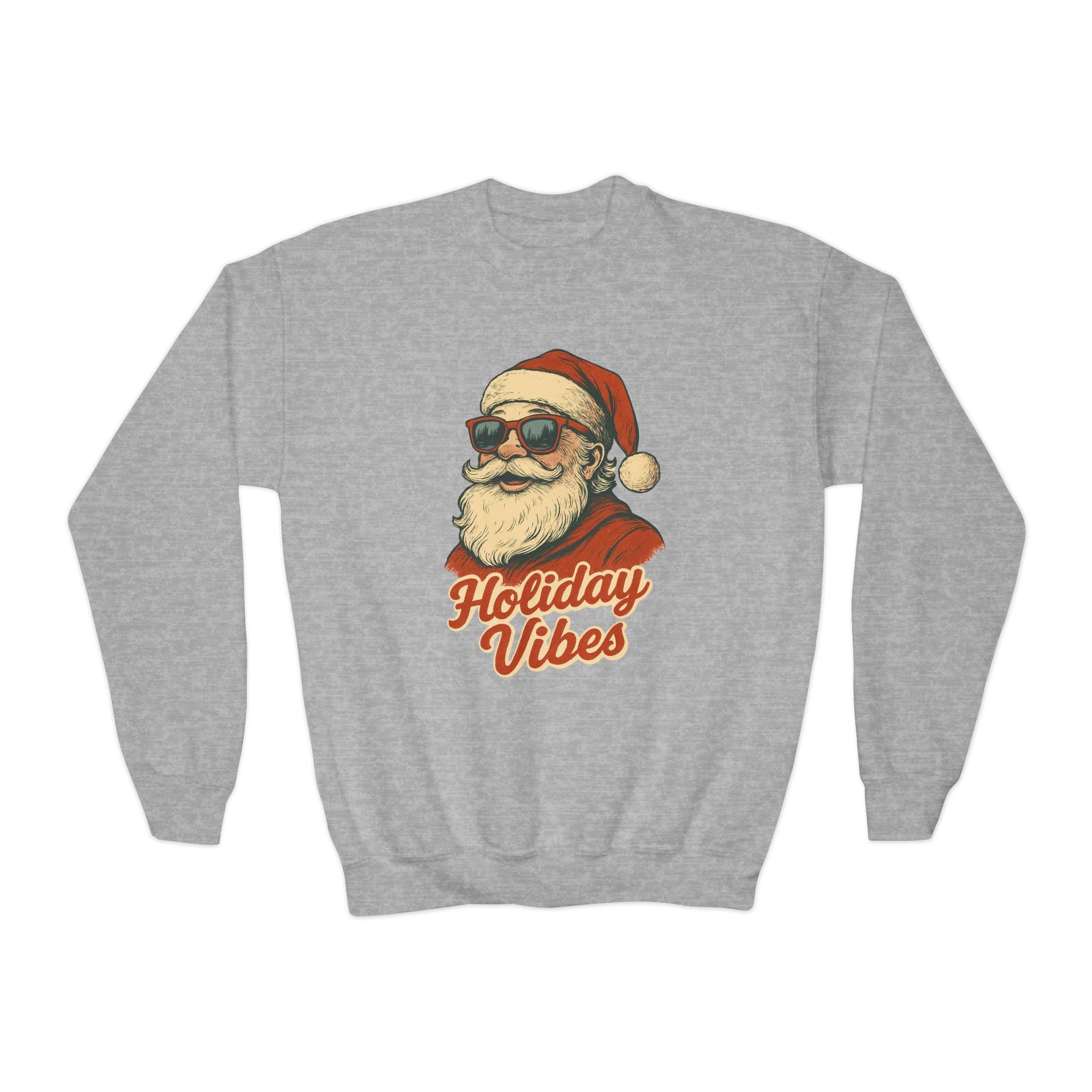 'Holiday Vibes' Santa Youth Sweatshirt