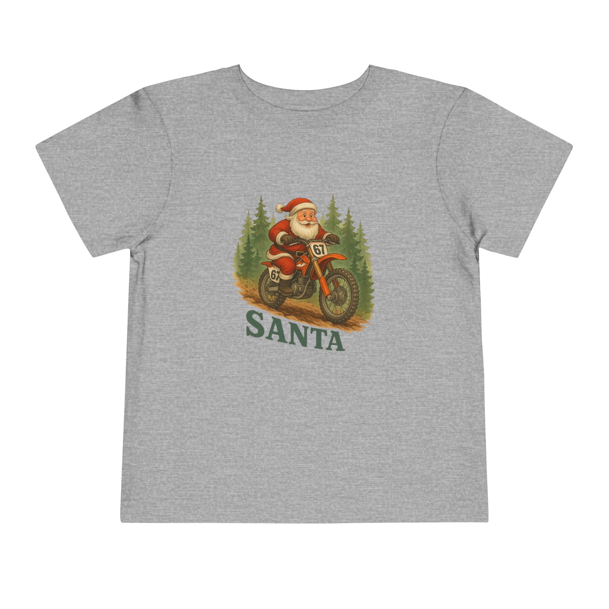 Dirt Bike Santa Toddler Tee