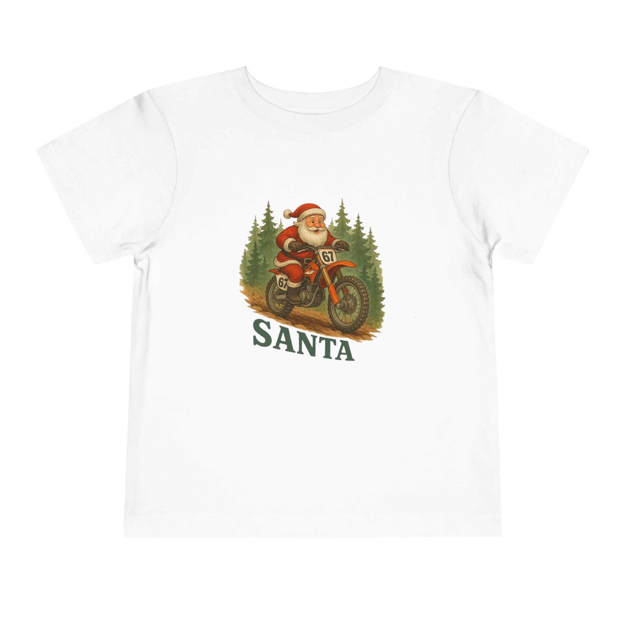 Dirt Bike Santa Toddler Tee