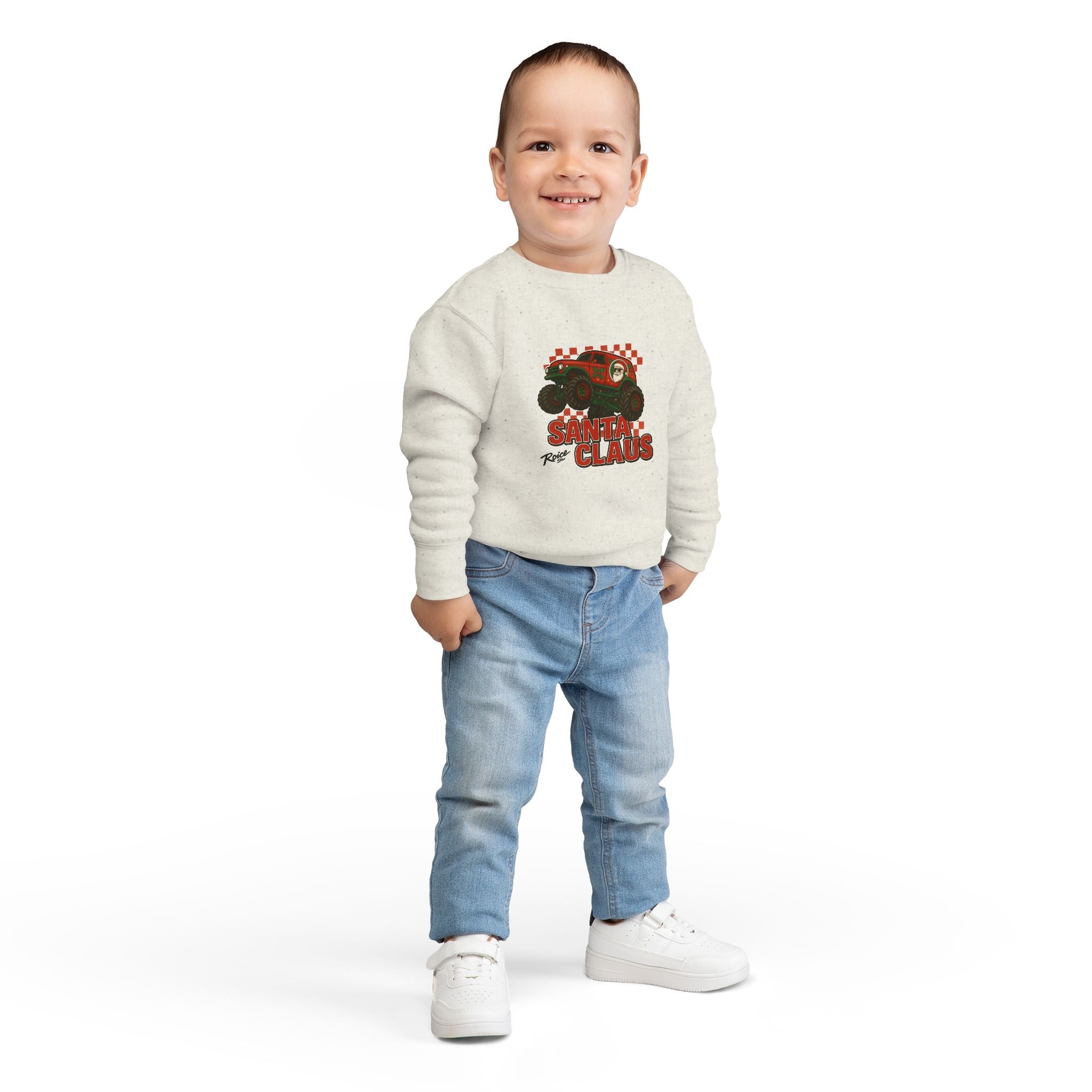 Santa Monster Truck Toddler Sweatshirt