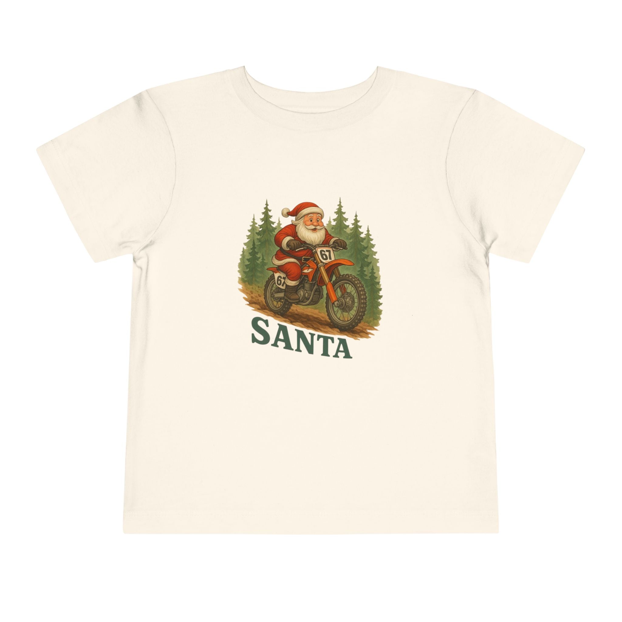 Dirt Bike Santa Toddler Tee