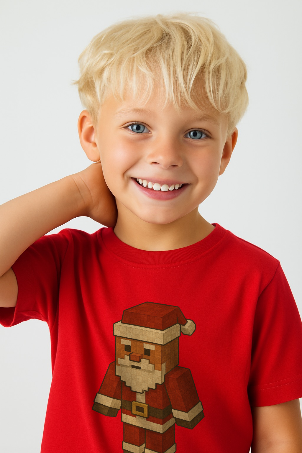Blocky Santa Toddler Tee